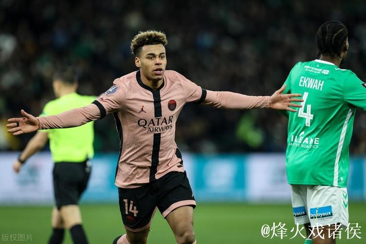 法甲-杜埃梅开二度拉莫斯建功 巴黎圣日耳曼6-1狂胜圣埃蒂安